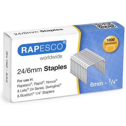 RAPESCO Heftklammern 24/8, verzinkt, 1.000 Stck