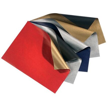 folia Weihnachts-Geschenkpapier "Bicolor", silber/gold