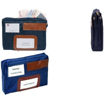 ALBA Banktasche "POCSOU B" mit Dehnfalte, aus Nylon, blau