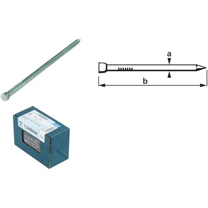 suki. Drahtstift, Stauchkopf, 1,2 x 20 mm, blank, 400 g