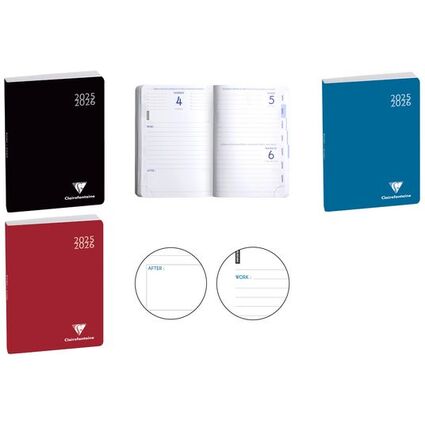 Clairefontaine Agenda scolaire Work & After, 2025/2026, bleu