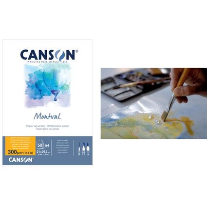 CANSON Aquarellblock "Montval", 240 x 320 mm, 200 g/qm