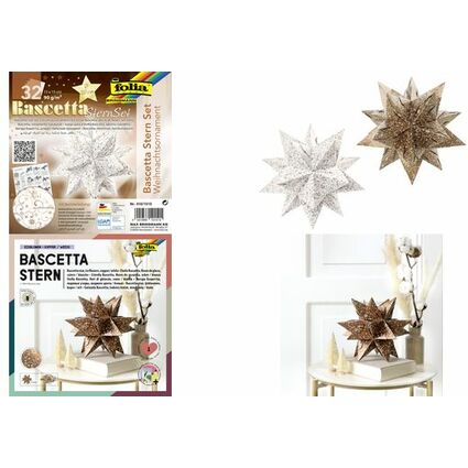 folia Faltbltter Bascetta-Stern "Ornament 1", 150 x 150 mm