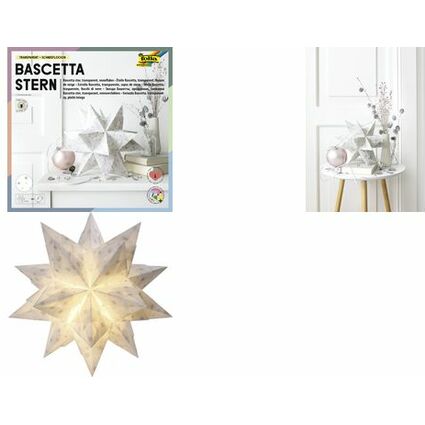 folia Faltbltter Bascetta-Stern "Transparentpapier", wei