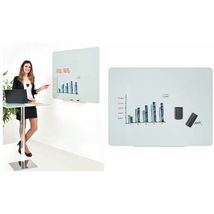 Bi-Office Glas-Magnettafel, 1.500 x 1.200 mm, wei