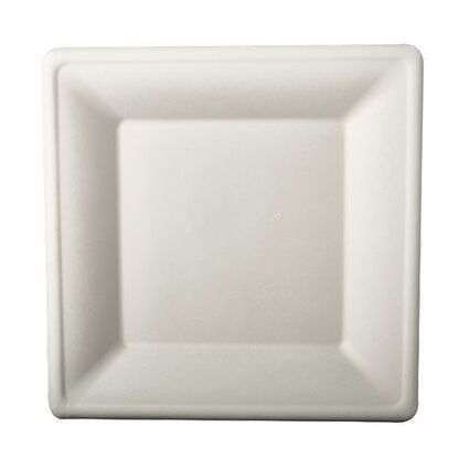 PAPSTAR Zuckerrohr-Teller "pure", eckig, 155 x 155 mm, 50er