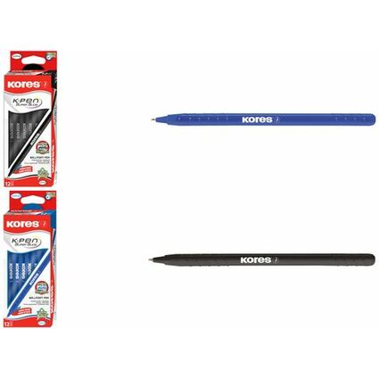 Kores Einweg-Kugelschreiber K-Pen Super Slide K0, blau