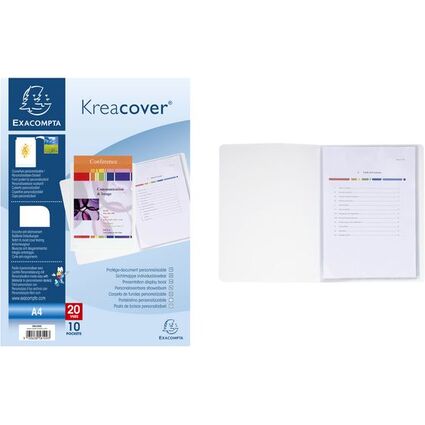 EXACOMPTA Sichtbuch Kreacover, PP, DIN A4, 20 Hllen, wei