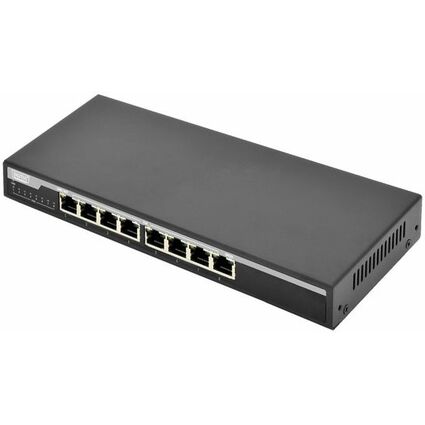 DIGITUS Desktop Gigabit Ethernet PoE Switch, 8-Port
