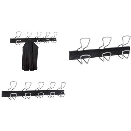 ALBA Wandgarderobe "PMPRO5", 5 Haken, grau/schwarz