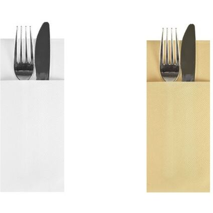 STARPAK Servietten-Tasche, 1/8-Falz, wei, 480er