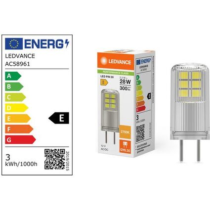 LEDVANCE LED-Stiftsockellampe LED PIN, 2,2 Watt, GY6.35