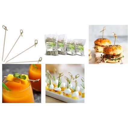 <small>NATURE Star Fingerfood-Spieße LOOP aus Bambus 90 mm (38966)</small>