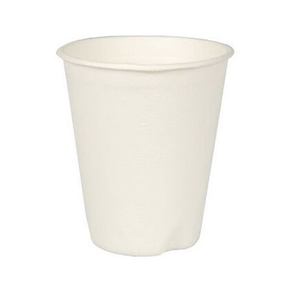 PAPSTAR Zuckerrohr-Trinkbecher "pure", 0,2 l, wei, 12er