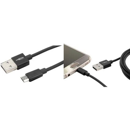 ANSMANN Daten- & Ladekabel, USB-A - Micro USB-B, 2,0 m