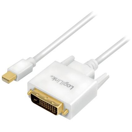 LogiLink Mini DisplayPort - DVI Adapterkabel, wei, 1,8 m