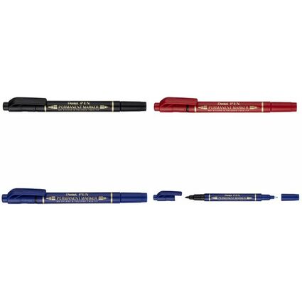 Pentel Permanent-Marker Pen, Doppelspitze, rot