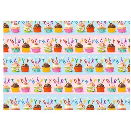 2 m SUSY CARD Geschenkpapier /"Cupcakes/" auf Rolle B L 700 mm x