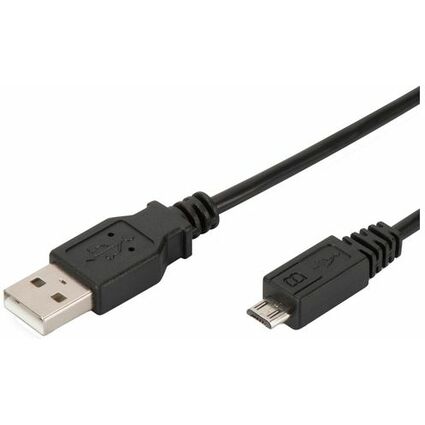 DIGITUS USB 2.0 Anschlusskabel, USB-A - Micro USB-B, 3,0 m