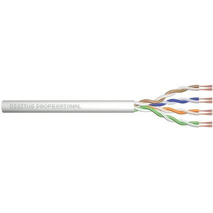 DIGITUS Roh-Patchkabel Kat. 6a, U/UTP, 100 m, grau
