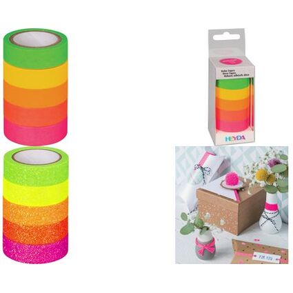 <small>HEYDA Deko-Klebeband "Neon Regenbogen" matt (203584534)</small>