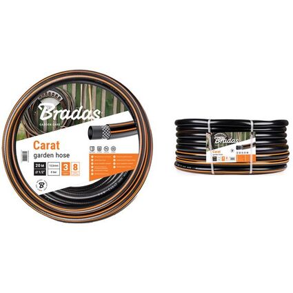 Bradas Gartenschlauch CARAT, 1/2", schwarz/orange, 20 m