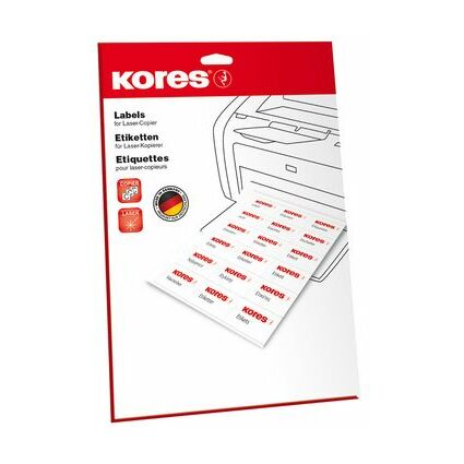 Kores Universal-Power-Etiketten, 70 x 36 mm, wei