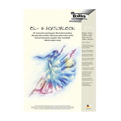 folia l- und Acrylblock, DIN A3, 290 g/qm, 10 Blatt