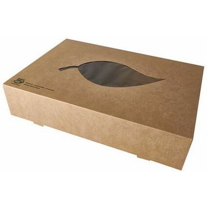 PAPSTAR Cateringbox "pure", 357 x 247 x 80 mm, braun