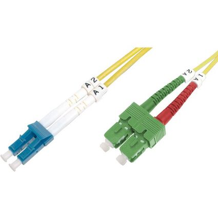 DIGITUS LWL Patchkabel, LC-Duplex - SC-Duplex, OS2, 3,0 m