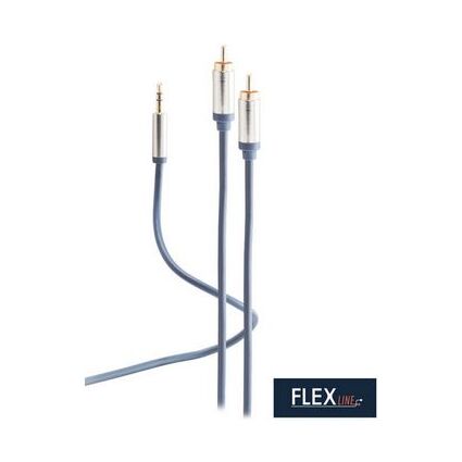 FLEXLINE Audiokabel, 2x Cinchstecker - 3,5 mm Klinkenstecker