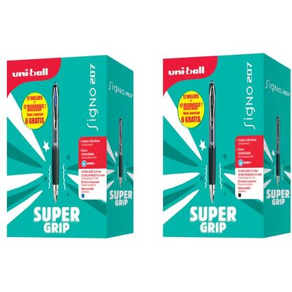 uni-ball Gel-Tintenroller SIGNO 207E, VALUE PACK, schwarz