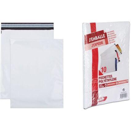<small>GPV Versandtaschen 310 x 410 mm aus Polyethylen weiß (70457)</small>