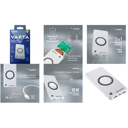 VARTA Powerbank "Wireless", 15.000 mAh, wei