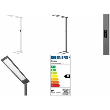 Hansa LED-Stehleuchte "Opal", Hhe: 1.980 mm, wei
