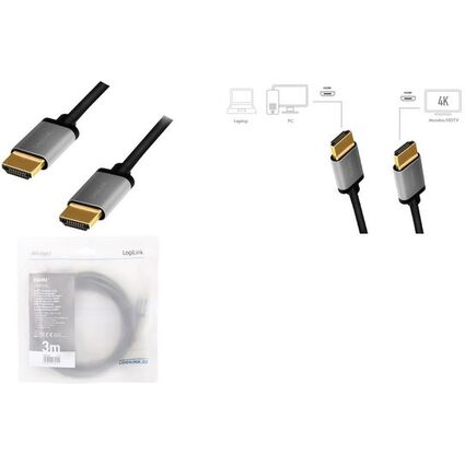 LogiLink HDMI Kabel 2.0, A-Stecker - A-Stecker, 2,0 m