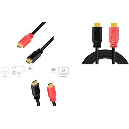 LogiLink HDMI Kabel 2.0, A-Stecker - A-Stecker, AMP, 15 m