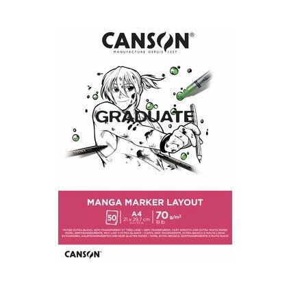 CANSON Studienblock GRADUATE Manga Marker Layout, DIN A3