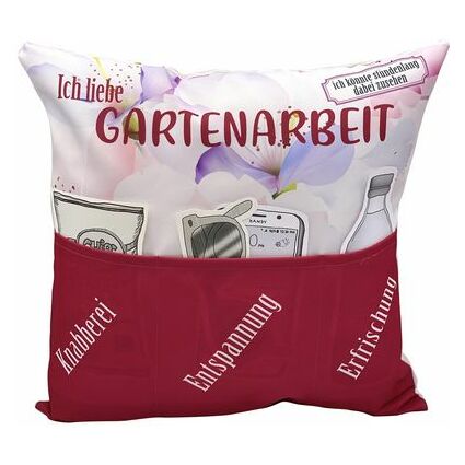 HERGO Sofahelden Outdoor-Kissen "Ich liebe Gartenarbeit"