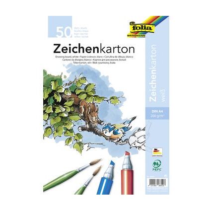 <small>folia Zeichenkarton DIN A4 200 g/qm weiß (8600)</small>