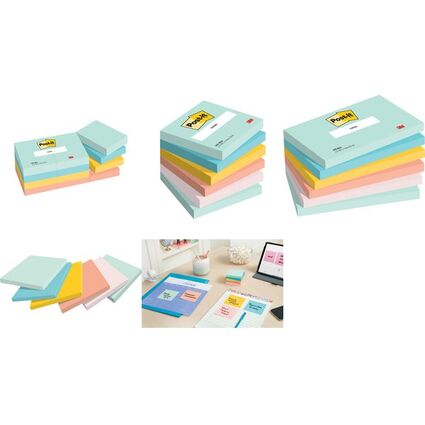 Post-it Haftnotizen Notes, 127 x 76 mm, Beachside Collection