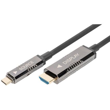 DIGITUS USB Typ-C auf HDMI AOC Adapterkabel, 15 m