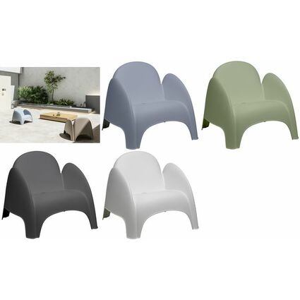 PAPERFLOW Kunststoff-Sessel DUMBO, wei, 4er-Set