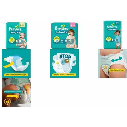 <small>Pampers Windeln baby-dry Größe 6 Extra Large 13-18 kg (8006540715567)</small>