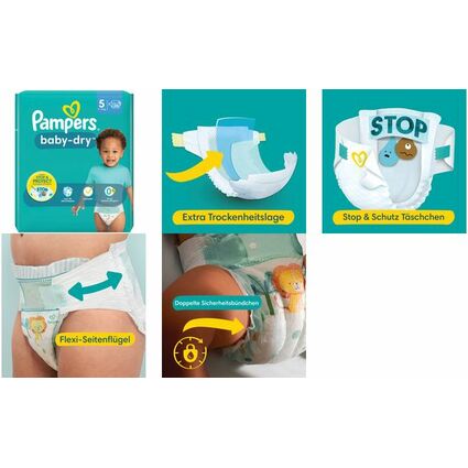 <small>Pampers Windeln baby-dry Größe 5 Junior 11-16 kg (8006540715505)</small>