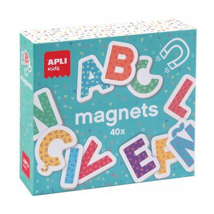 APLI kids Jeu de magnets "ABC lettres", 40 magnets