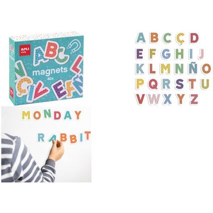 agipa Jeu de magnets "ABC lettres", 40 magnets