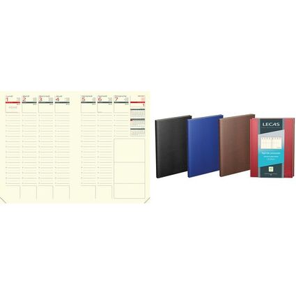 LECAS Agenda semainier "LEZARD", 210 x 270 mm, 2026, assorti