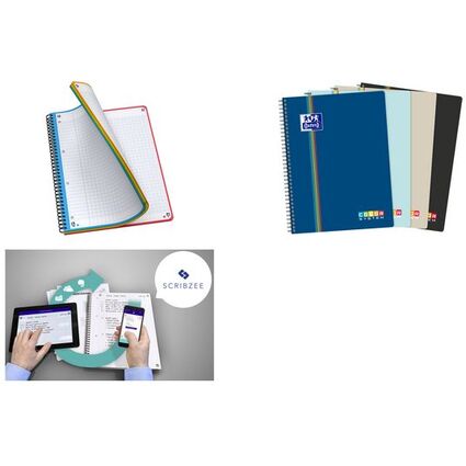 Oxford Cahier reliure intgrale COLOR SYSTEM, A4+, quadrill