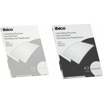 ibico Basics Laminierfolientasche, DIN A4, glnzend, 150 mic